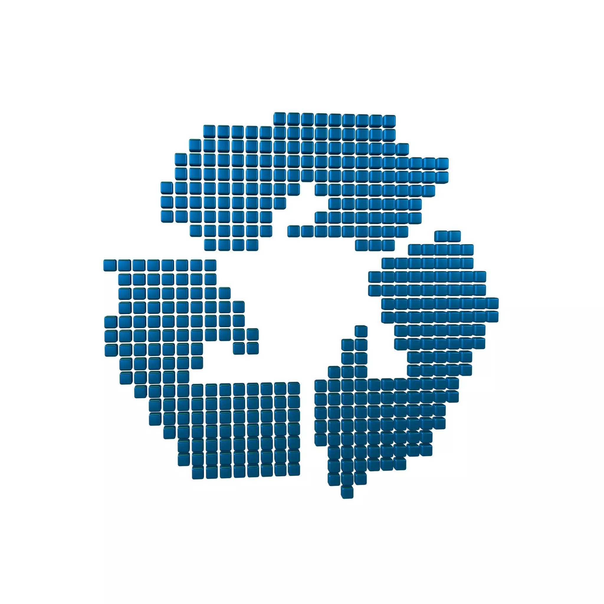 Recycle Symbols Cube Style v1 010 Low-poly 3D model_0