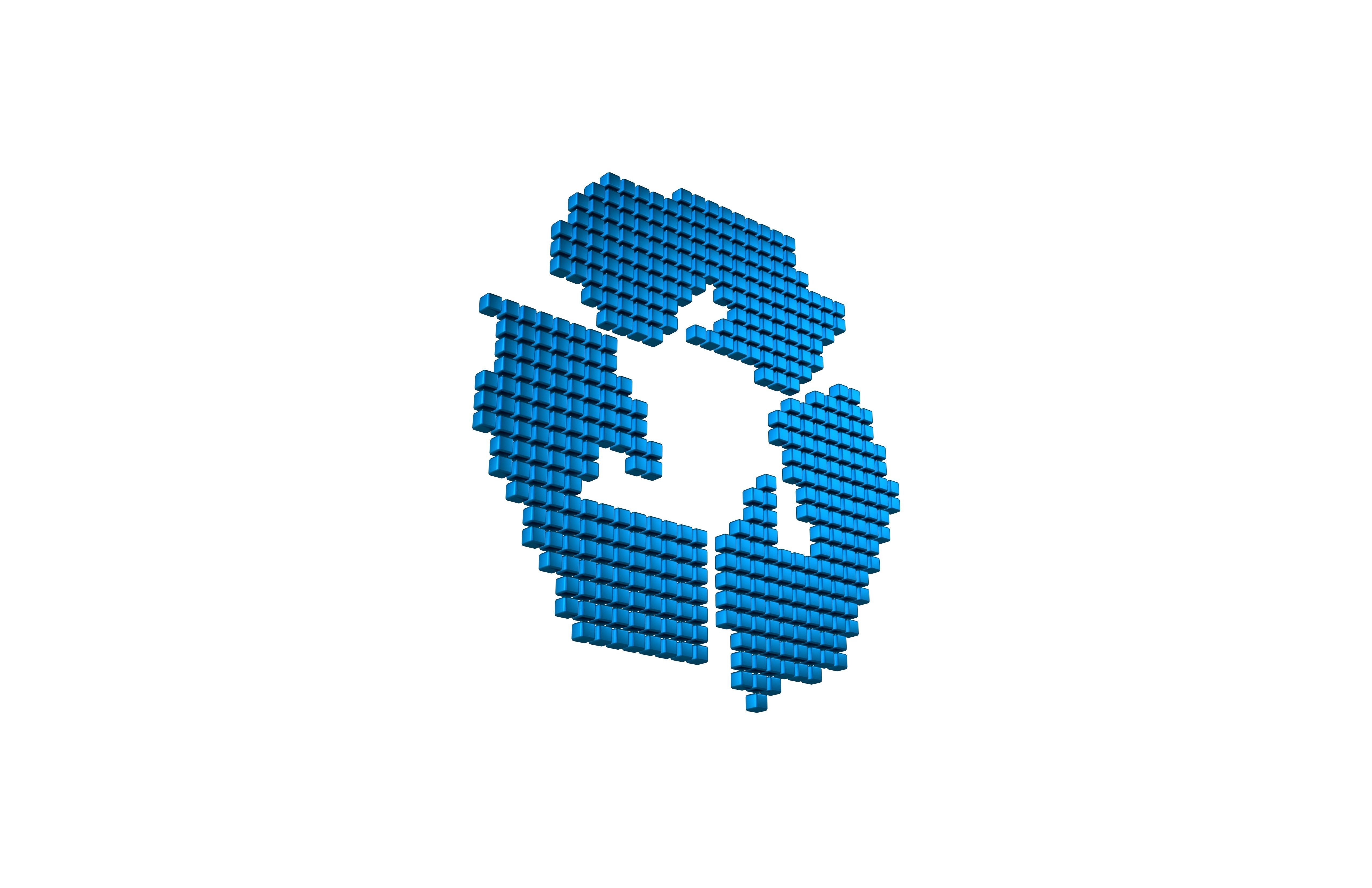 Recycle Symbols Cube Style v1 010 Low-poly 3D model_3