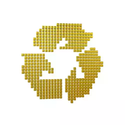 Recycle Symbols Cube Style v1 011 Low-poly 3D model