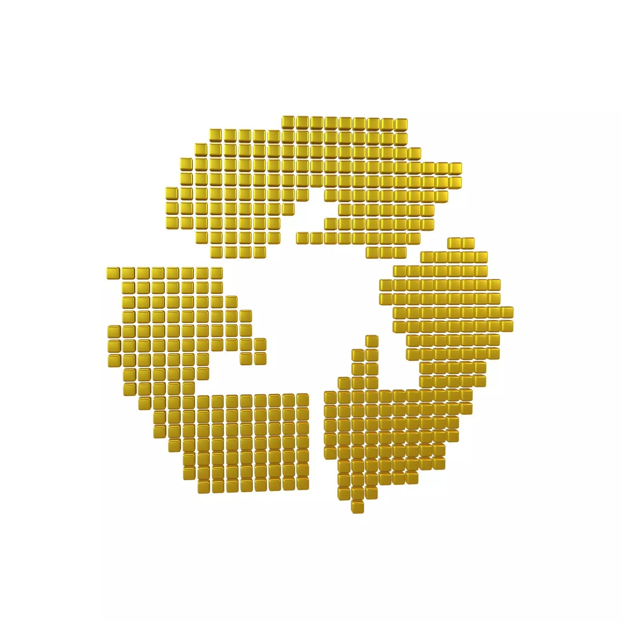 Recycle Symbols Cube Style v1 011 Low-poly 3D model_0