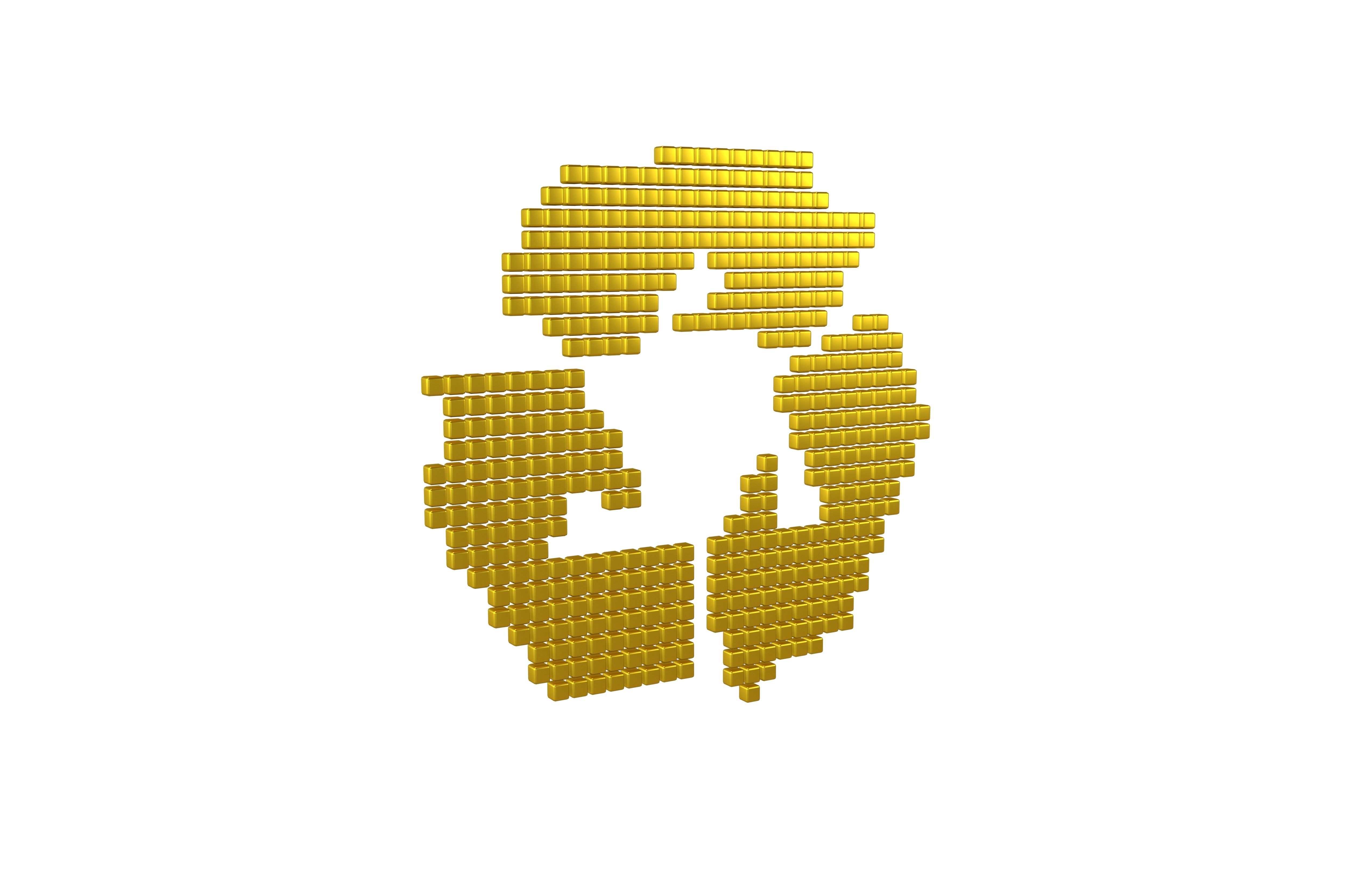 Recycle Symbols Cube Style v1 011 Low-poly 3D model_1