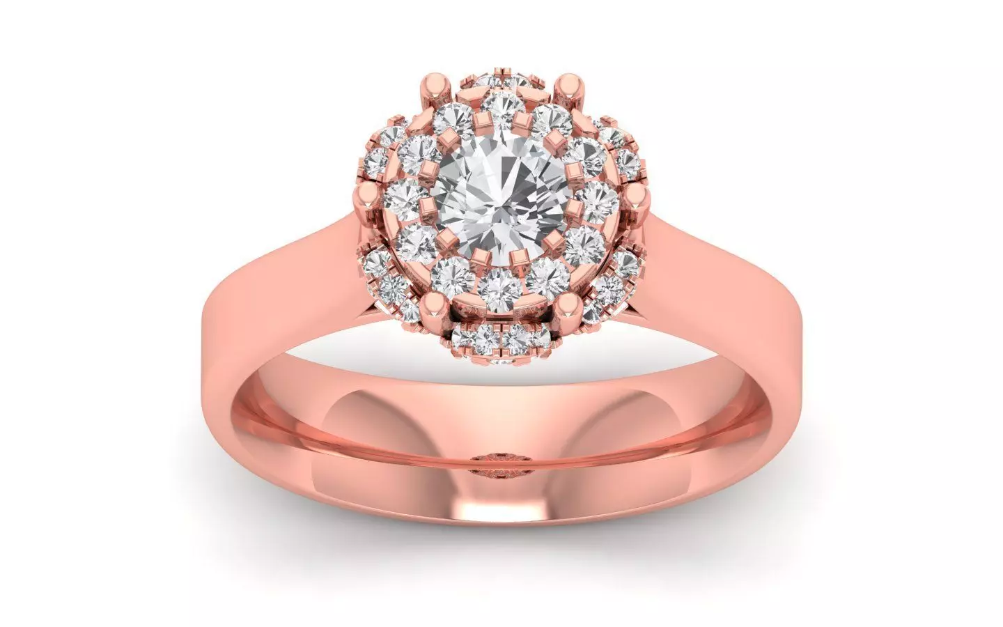 Engagement Wedding Solitaire Ring 3D print model