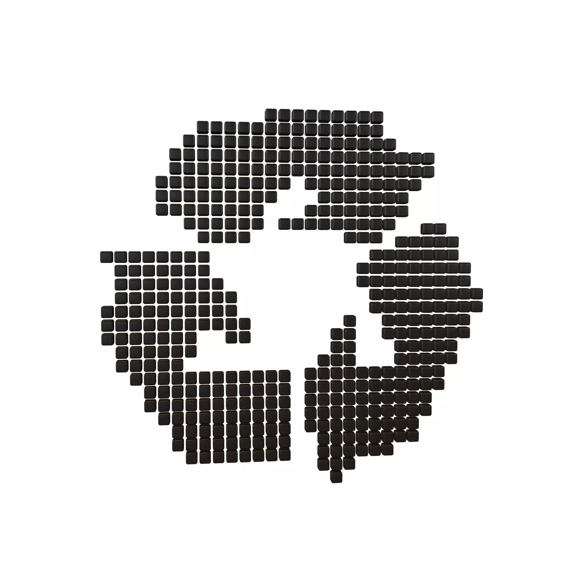 Recycle Symbols Cube Style v1 012 Low-poly 3D model_0