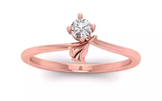  Engagement Wedding Solitaire  Ring 3D print model