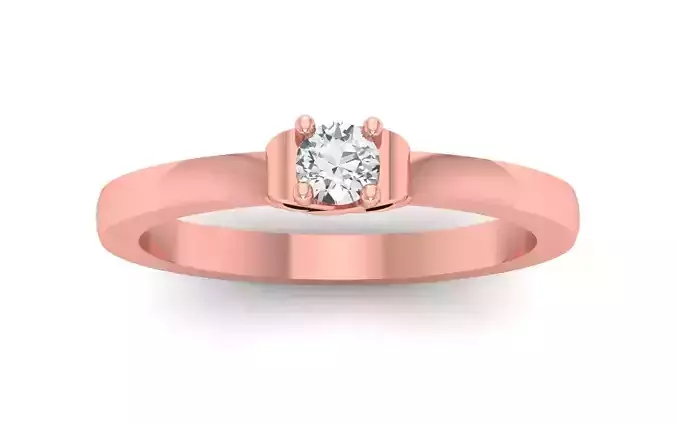  Engagement Wedding Solitaire Band Ring 3D print model