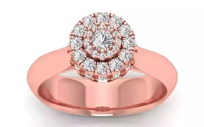  Engagement Wedding Solitaire  Ring 3D print model