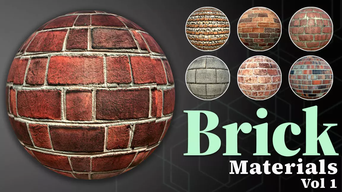 Brick Materials Vol 1 Low-poly 3D model_0