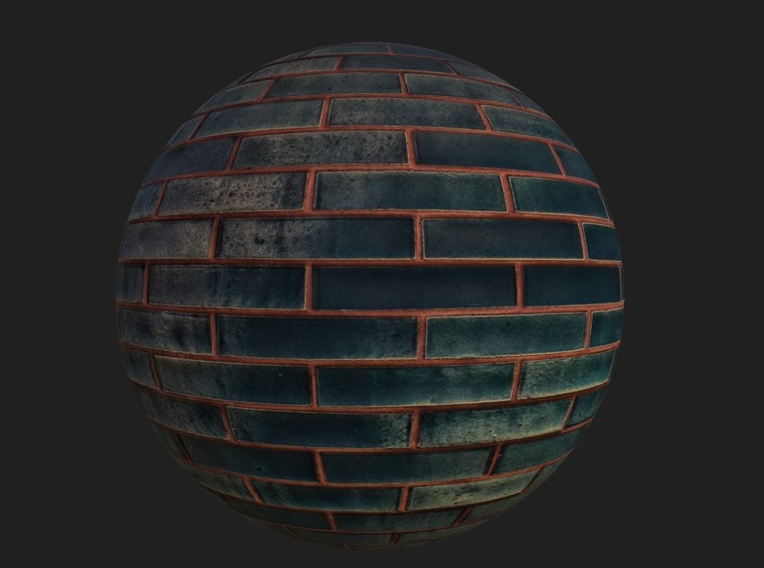 Brick Materials Vol 1 Low-poly 3D model_8