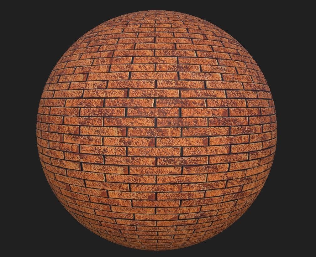Brick Materials Vol 1 Low-poly 3D model_7