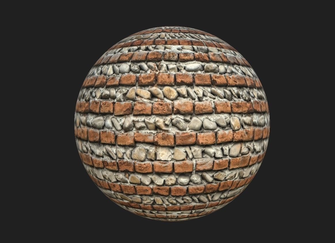 Brick Materials Vol 1 Low-poly 3D model_1