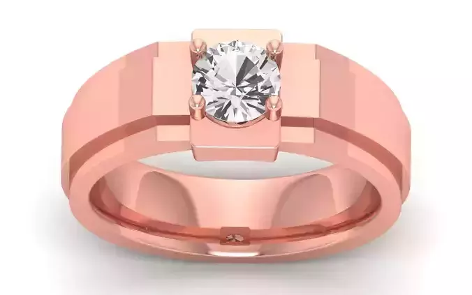  Engagement Wedding Solitaire Band Ring 3D print model