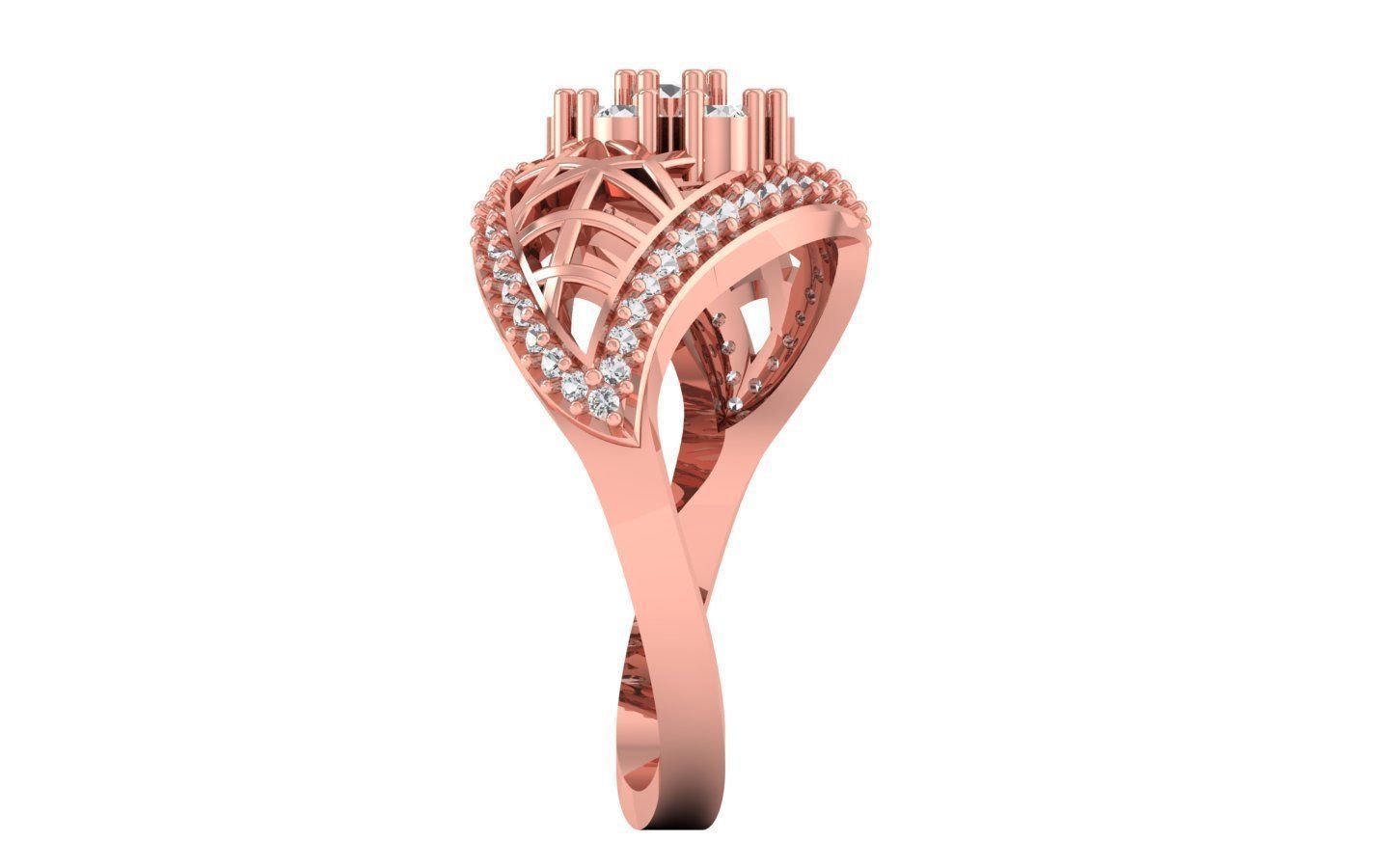  Wedding Solitaire  Ring 3D print model_2