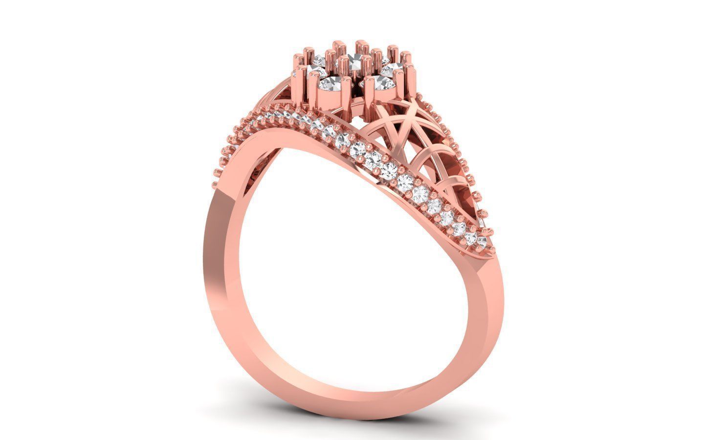  Wedding Solitaire  Ring 3D print model_1