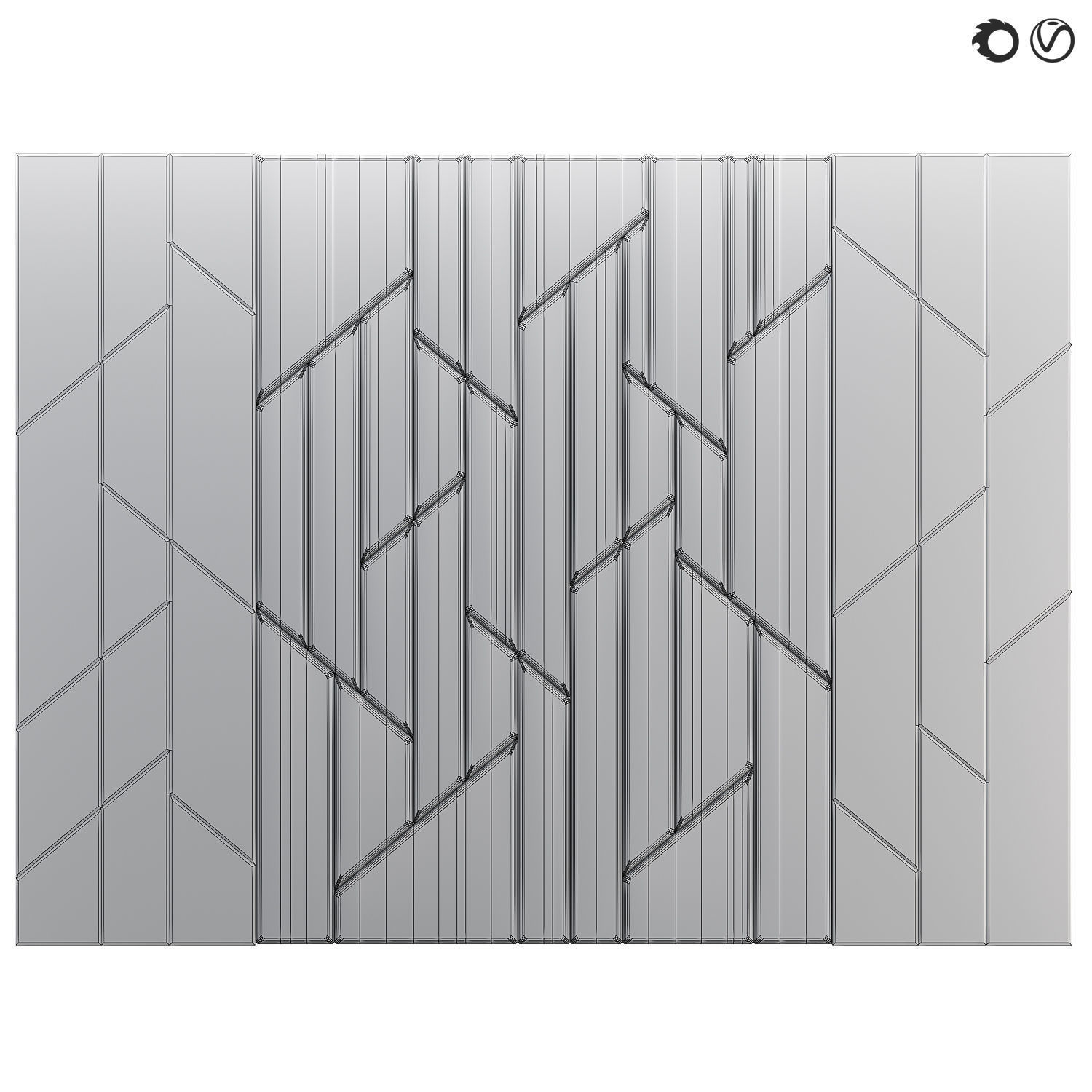 Soft wall panel 78 3D model_1