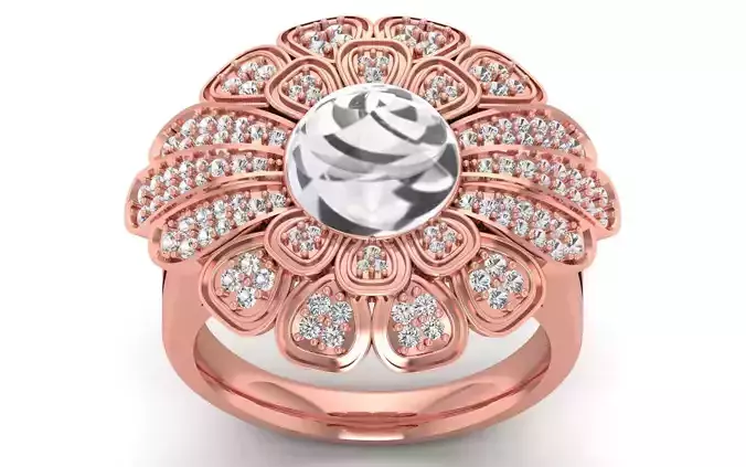  Engagement Wedding Solitaire Bridal Ring 3D print model