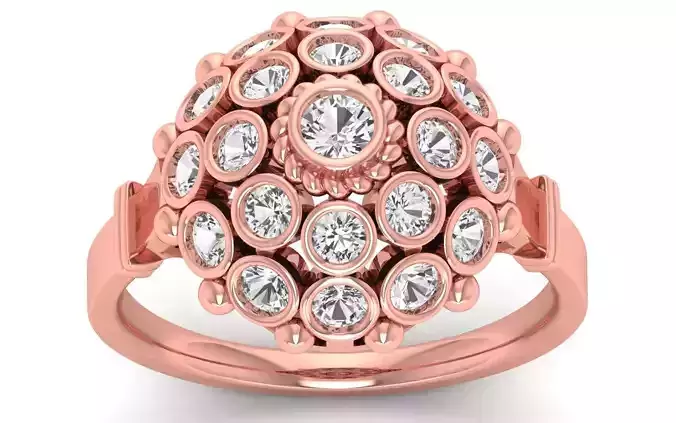  Engagement Wedding Solitaire Bridal Ring 3D print model