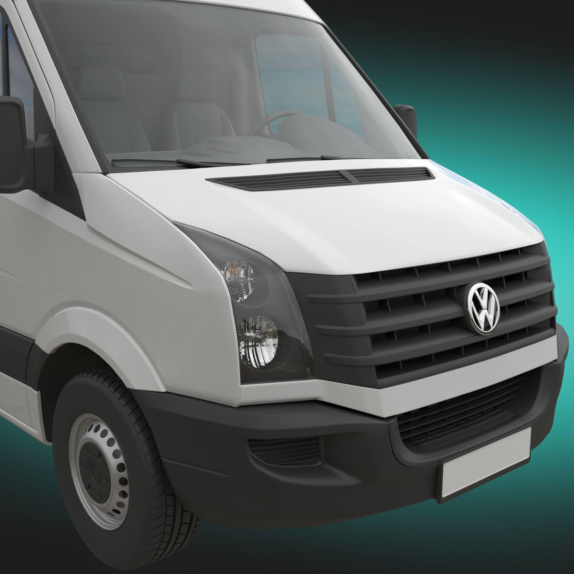 VW Crafter 2011 Panel Van L3H2 3D model_5