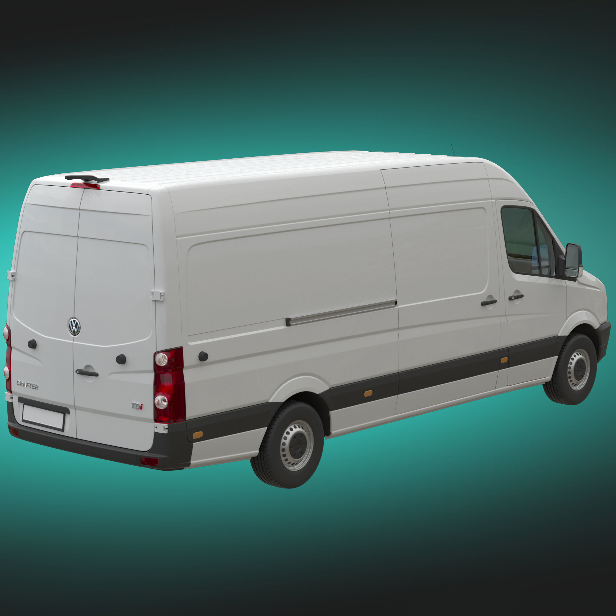 VW Crafter 2011 Panel Van L3H2 3D model_4