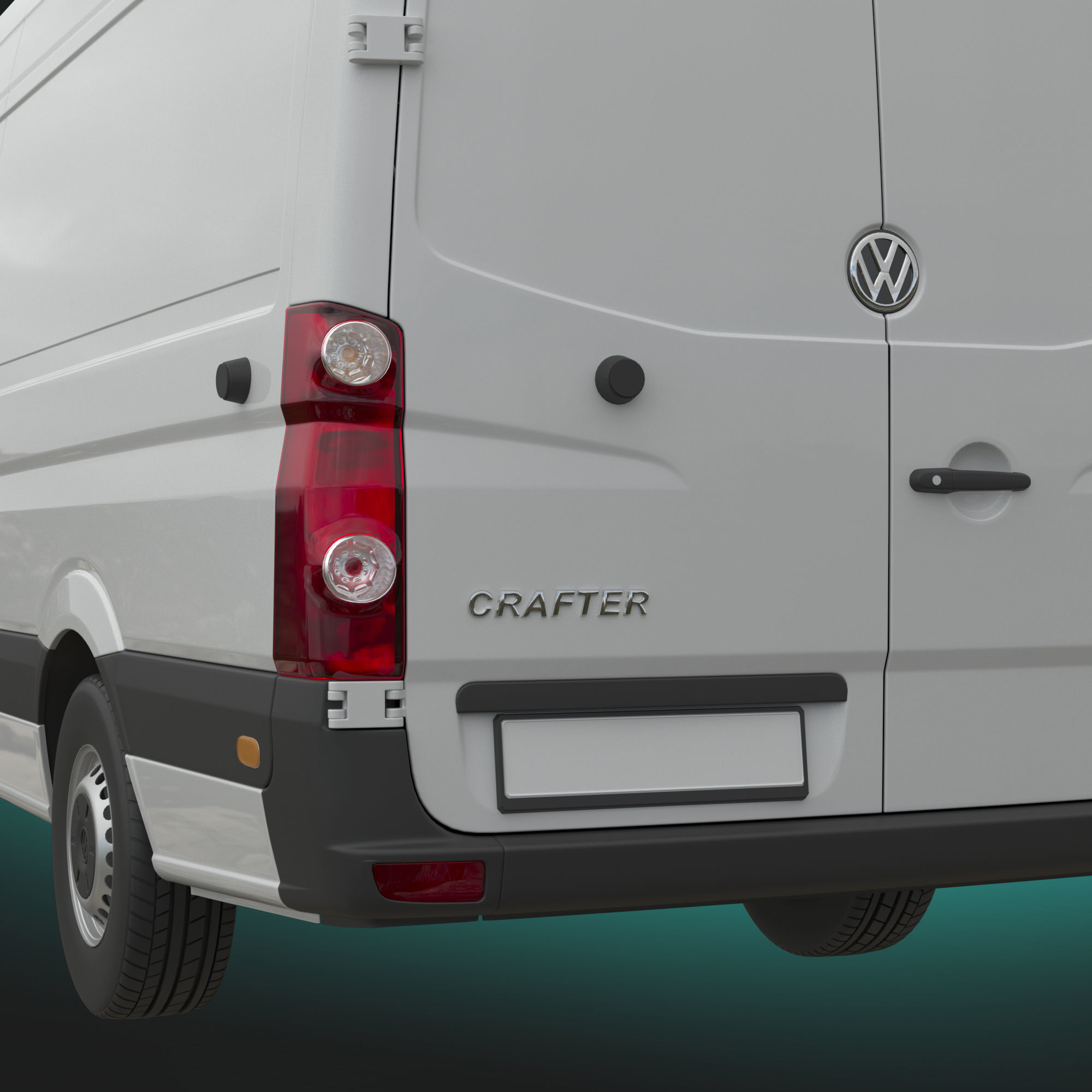 VW Crafter 2011 Panel Van L3H2 3D model_3