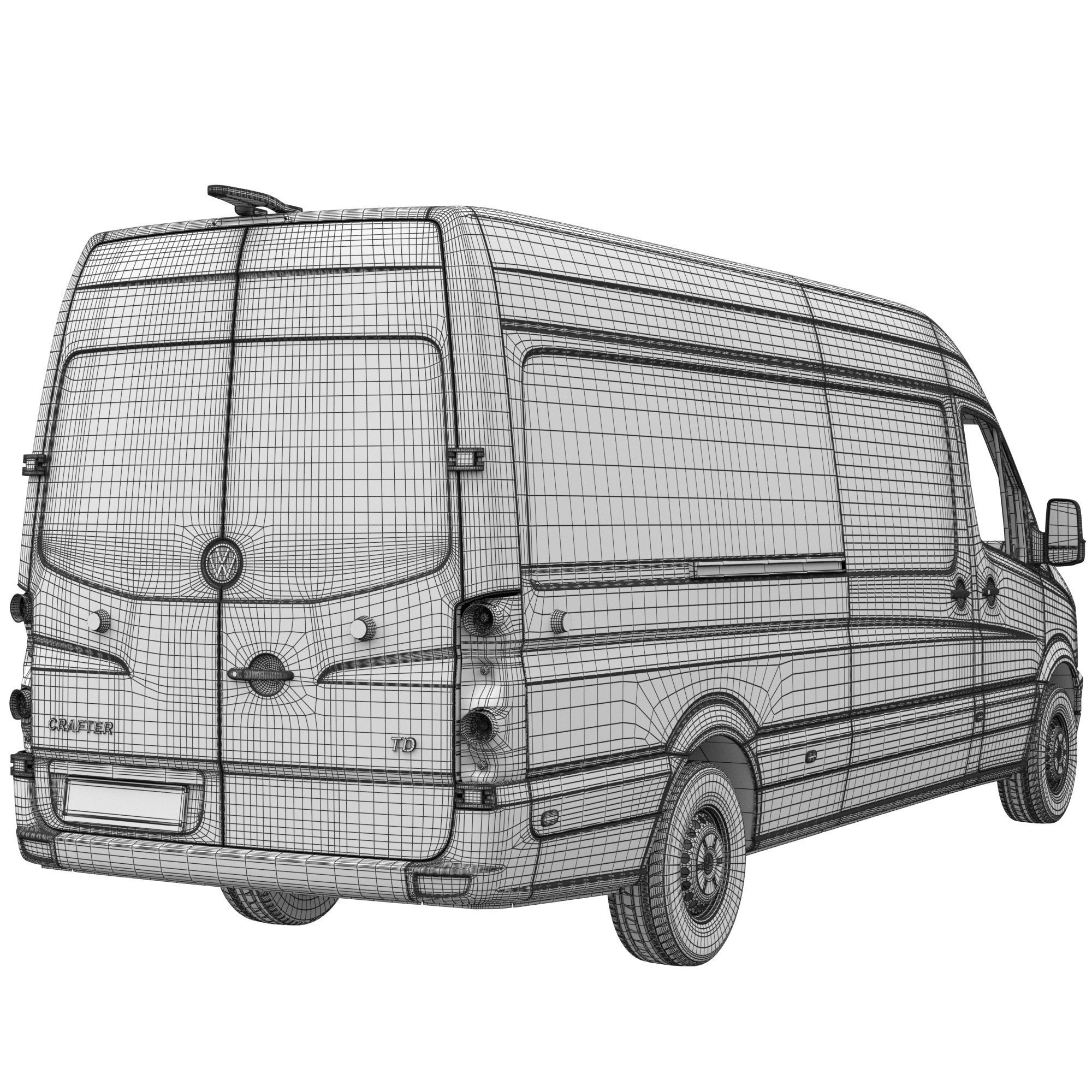 VW Crafter 2011 Panel Van L3H2 3D model_14