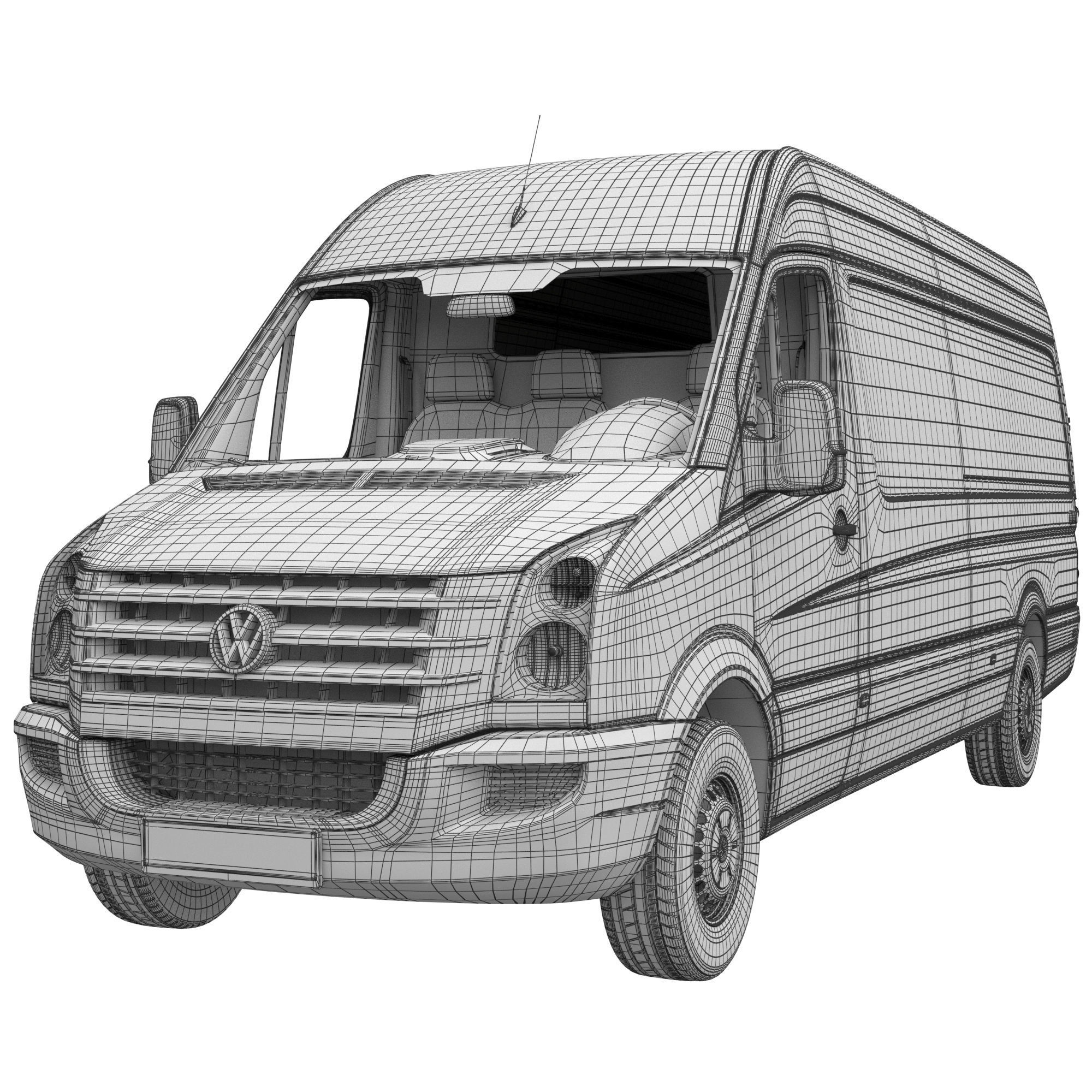 VW Crafter 2011 Panel Van L3H2 3D model_15