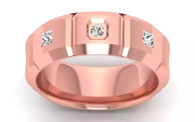  Engagement Wedding Solitaire  Ring 3D print model