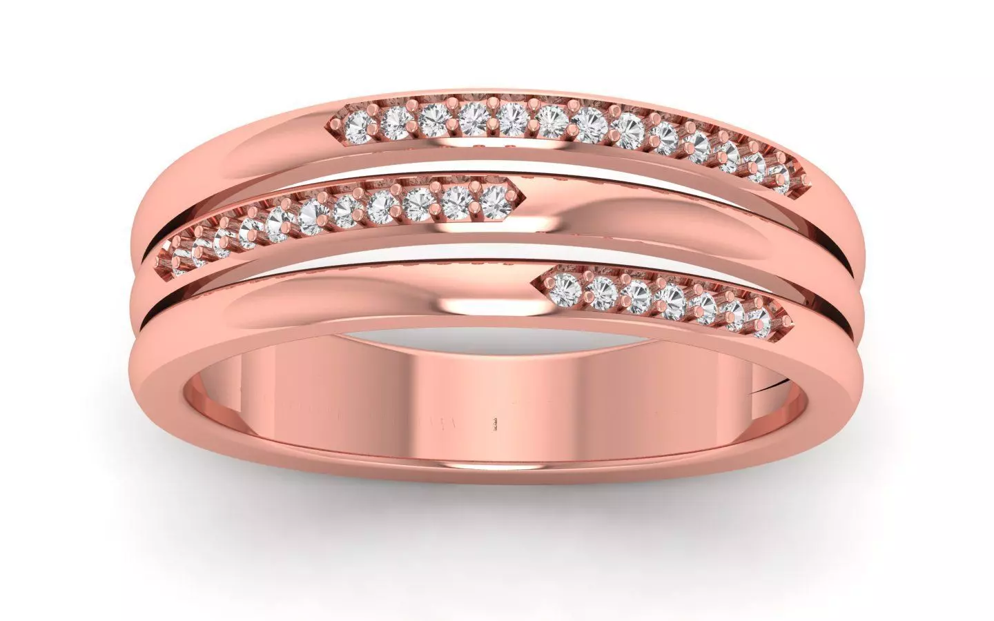  Wedding Solitaire Women Band Ring 3D print model_0