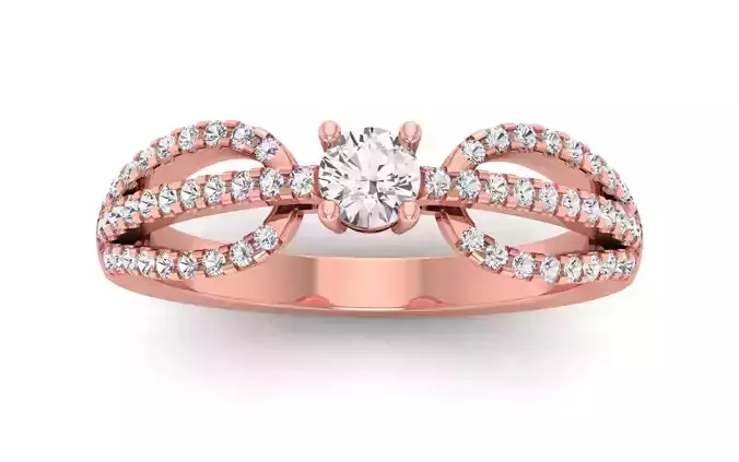  Engagement  Solitaire  Ring 3D print model