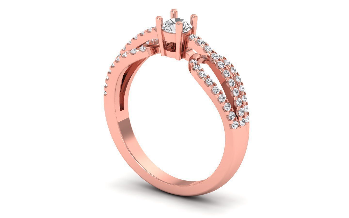  Engagement  Solitaire  Ring 3D print model_2
