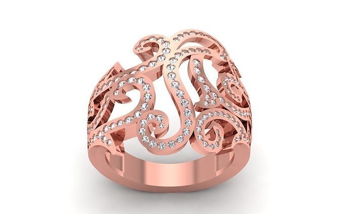  Engagement Wedding Solitaire  Ring 3D print model