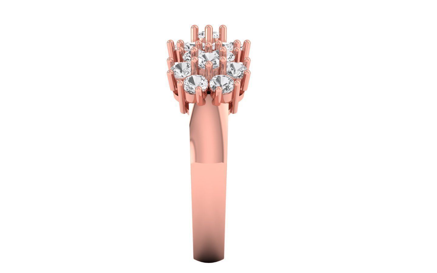  Wedding Solitaire  Ring 3D print model_2