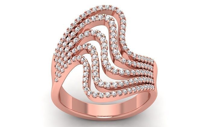  Engagement Wedding Solitaire  Ring 3D print model