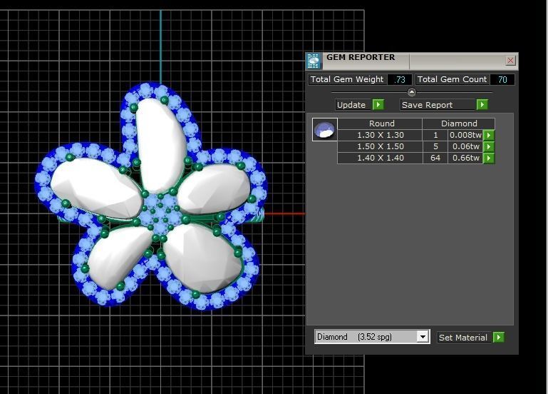  Engagement Wedding Solitaire Flower Ring 3D print model_3