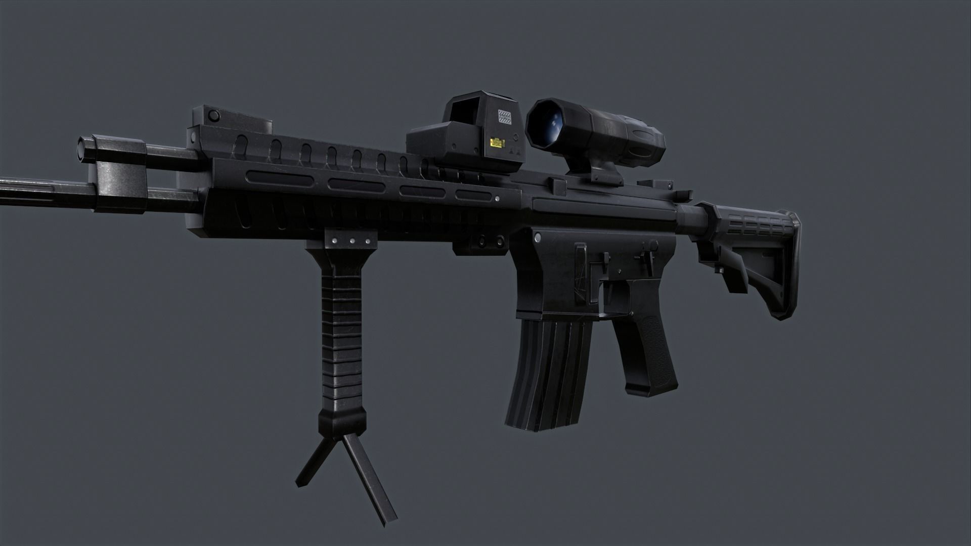 Masaf Iranian Assault Rifle Low-poly 3D model_4