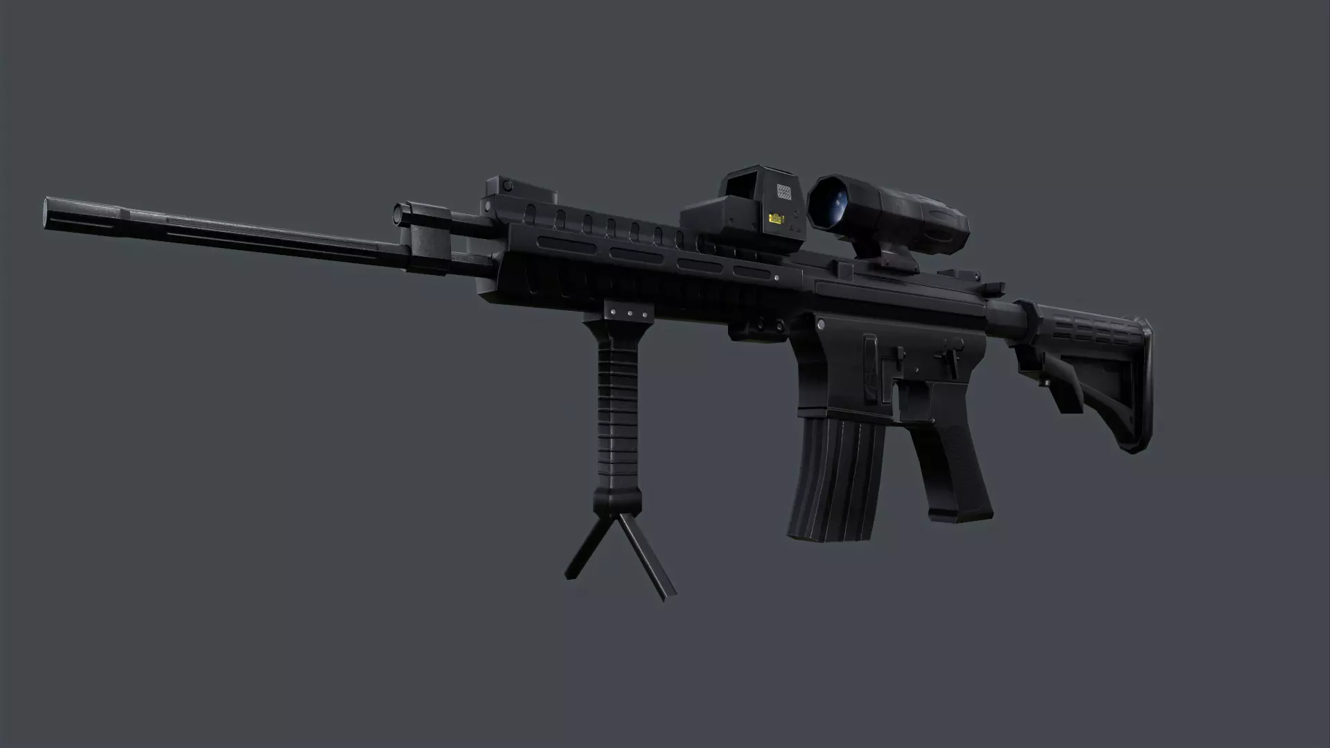 Masaf Iranian Assault Rifle Low-poly 3D model_0