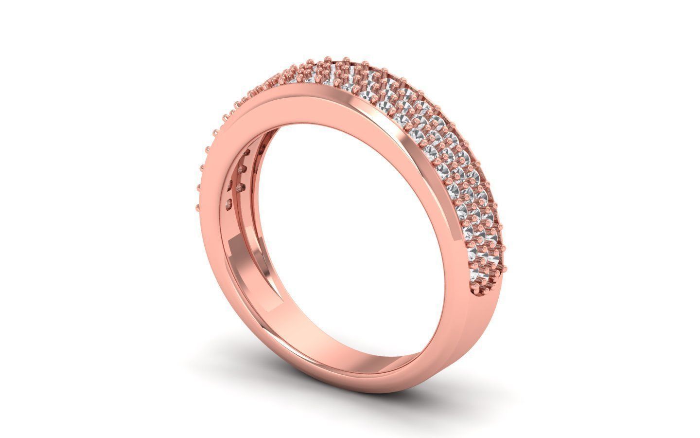  Wedding Solitaire Women Band Ring 3D print model_1