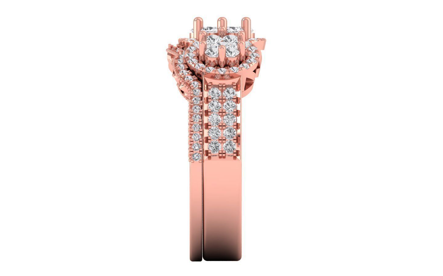  Wedding Solitaire  Ring 3D print model_2