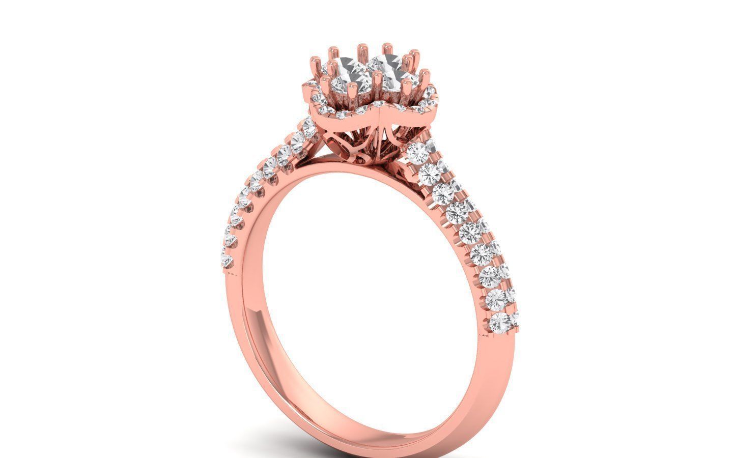  Engagement Solitaire  Ring 3D print model_1