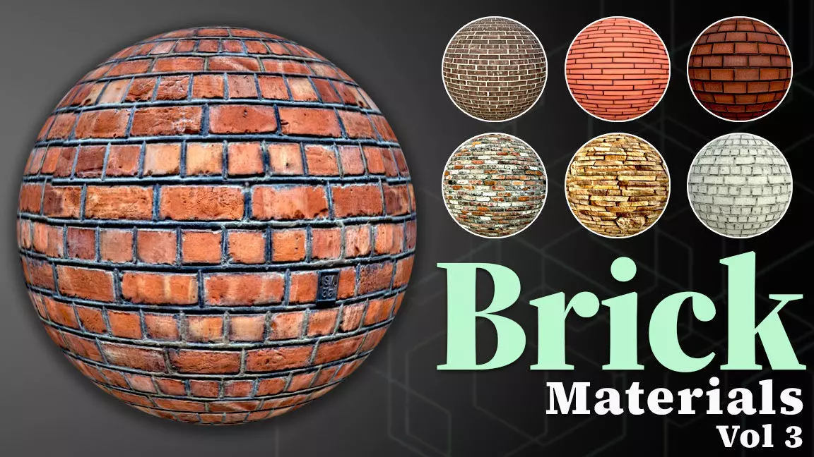 Brick Materials Vol 3   Low-poly 3D model_0