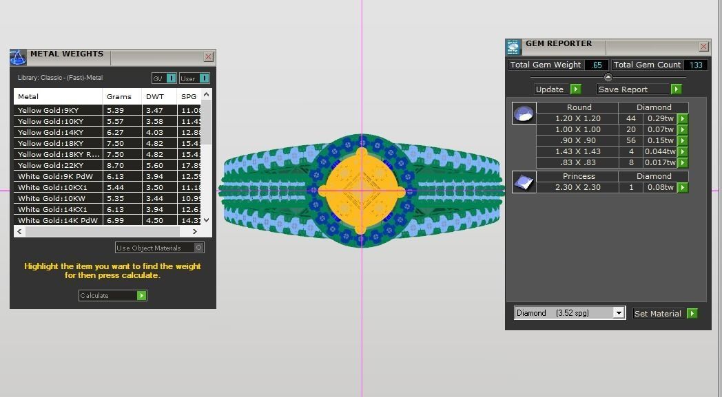  Engagement Wedding Solitaire Four Band Ring 3D print model_3