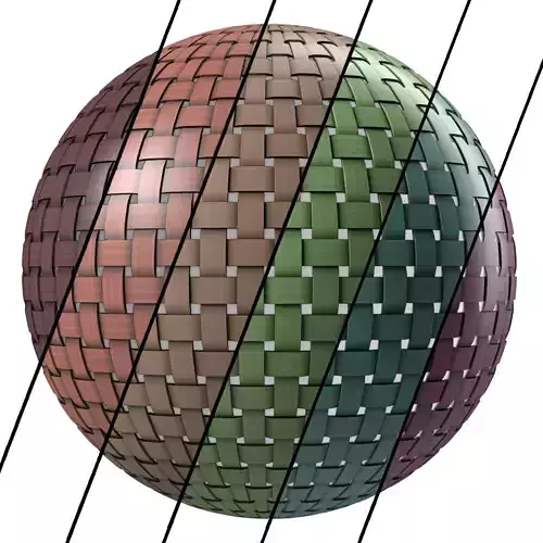 Wicker materials 19- By 6 color PBR 4k Seamless