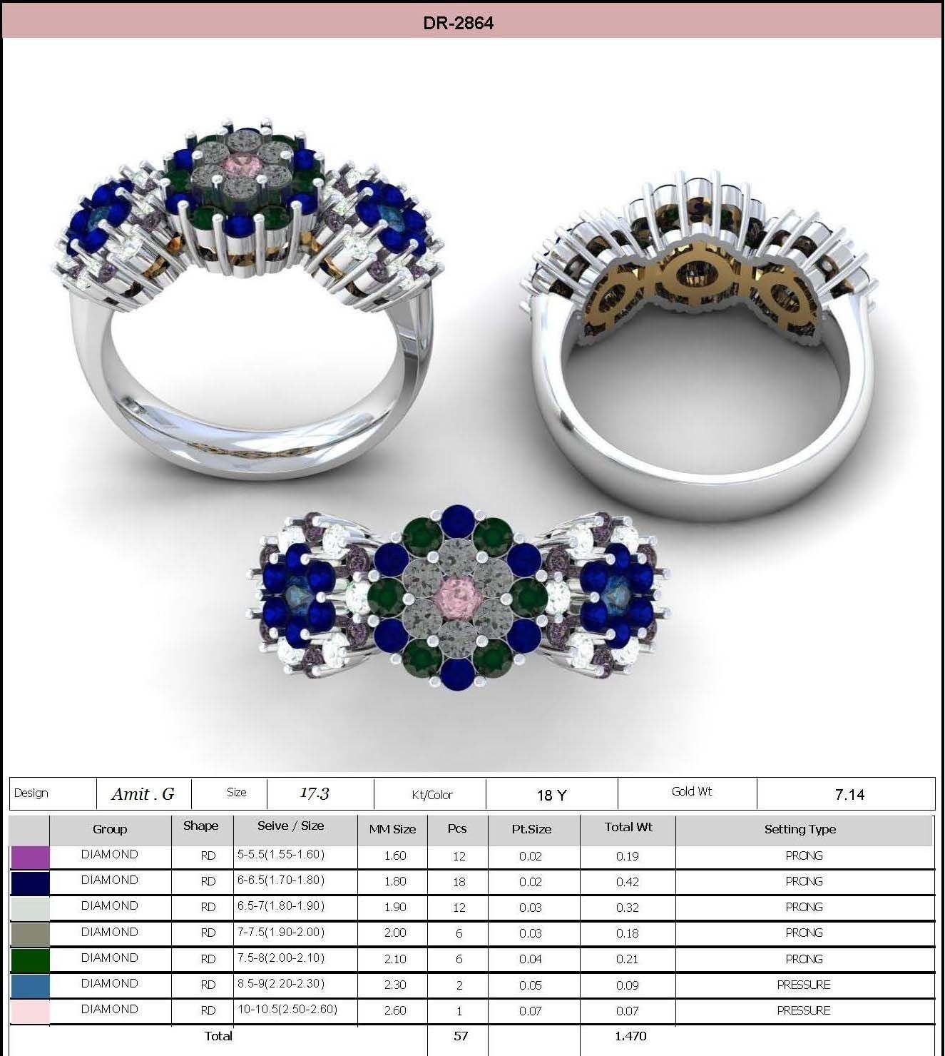  Wedding Solitaire  Ring 3D print model_3