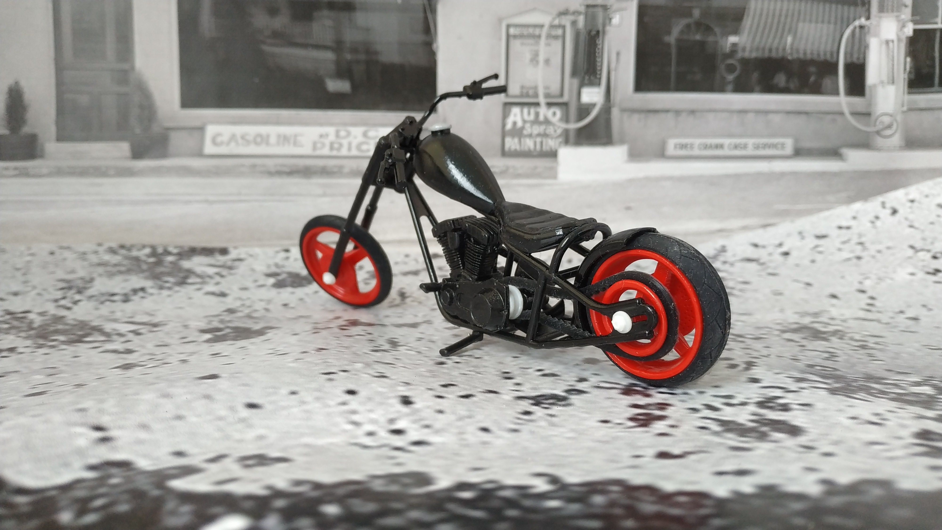 Chopper custom biker motorcycle  STL printable 3D print model_9
