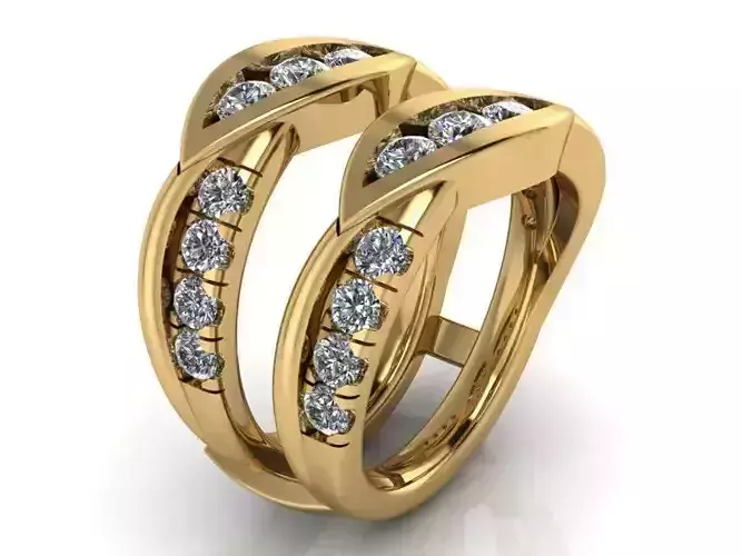 Twisted Diamond ring 2085 3D print model