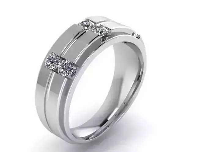2-Row Diamond ring 2087 3D print model