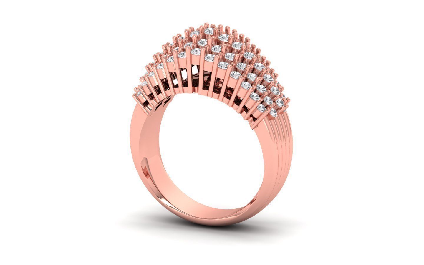  Wedding Solitaire Women Band Ring 3D print model_1