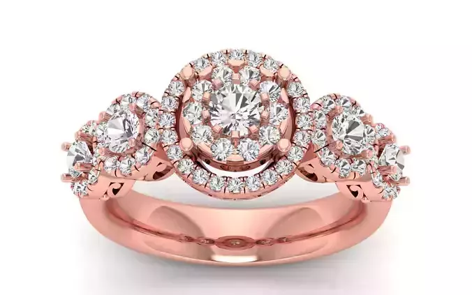 Wedding Solitaire  Ring 3D print model