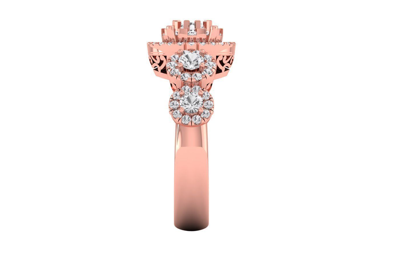  Wedding Solitaire  Ring 3D print model_2