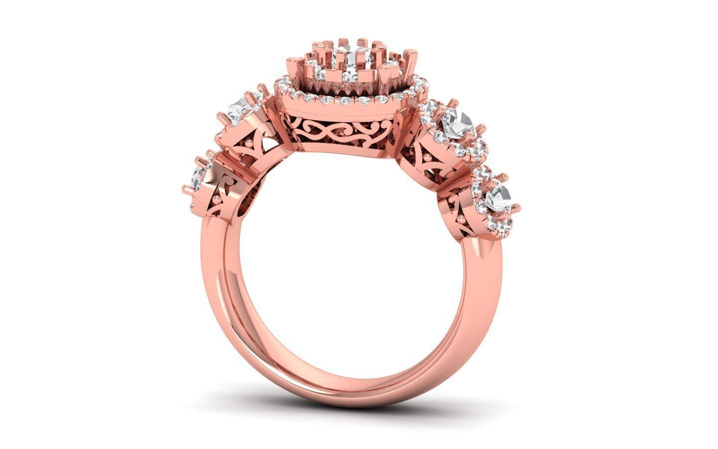  Wedding Solitaire  Ring 3D print model_1