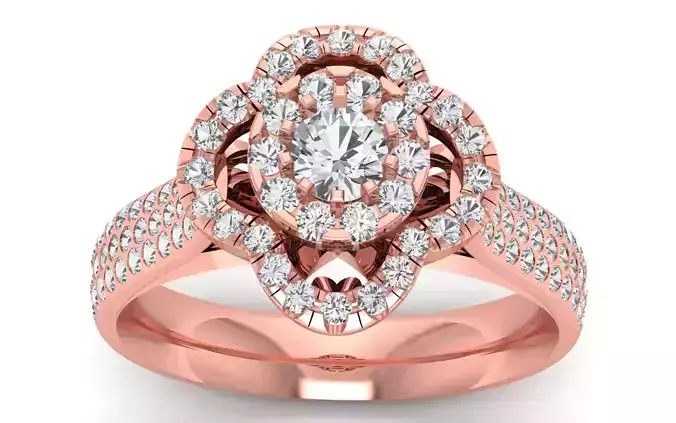  Wedding Solitaire  Ring 3D print model